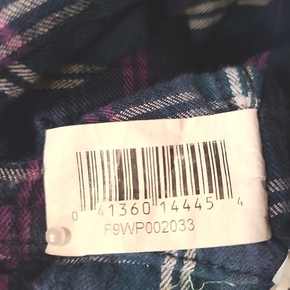 JOE FRESH OVERSIZED FLANNEL SHIRT SZ/1X PLAID BUTTON DOWN WOMENS - Picture 7 of 9
